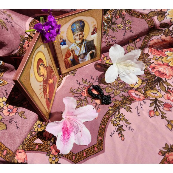 Handmade Mini Chotki Finger Prayer Rope Cross 12 Knots Black Orthodox Christian - Picture 3 of 3